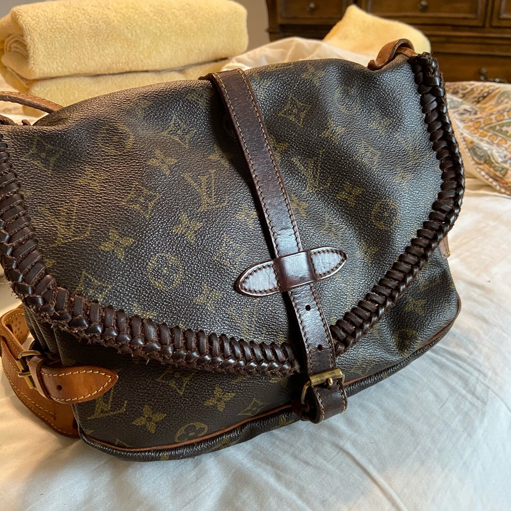 Louis Vuitton Saumur 30 custom boho braid